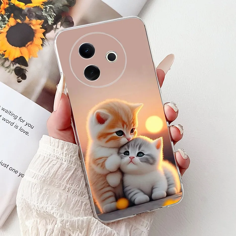 Elegant Butterfly Cat Printed Soft Silicone TPU Phone Case