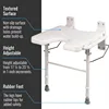 Wall Mount Fold Away Bath Chair Shower Seat Bench with Adjustable Legs, FSA and HSA Eligible, Seat 16 X 16 Inches, White 2