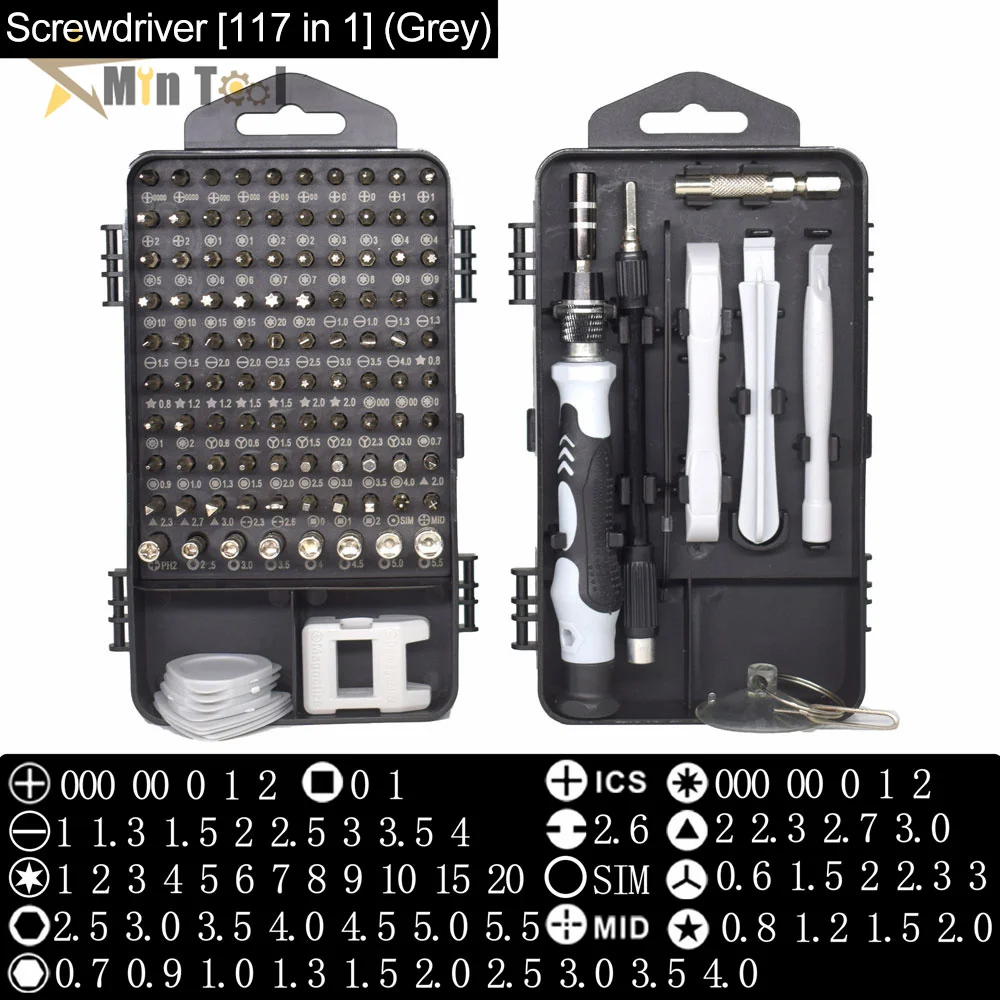 

Precision Screwdriver 115 In 1 Set Magnetic Mini Screw Nuts Bits Multifunction Household Repair Tools Kit Set