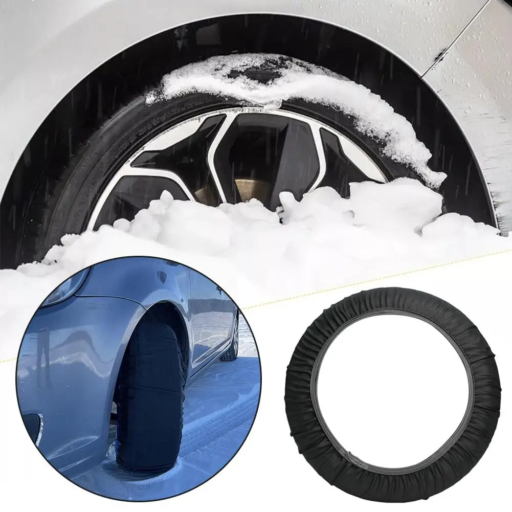 Car Tire Snow Socks Wheel Tyre Off-road Tires Winter Cars Wheel Socks Suitable For Out Of City And In City Easy Assembly U5W1
