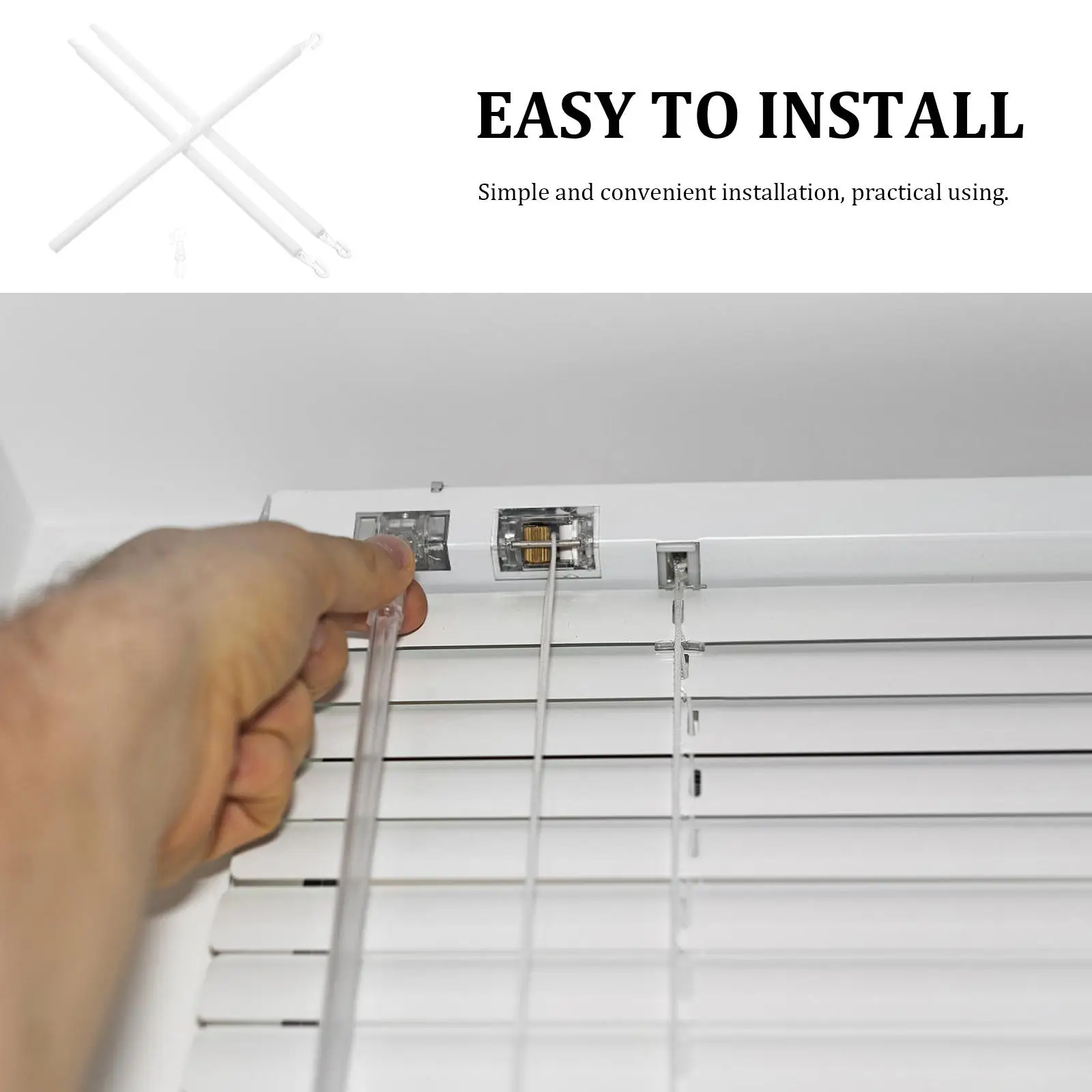 89CM Plastic Blind Stick Hooks Lightweight Curtain Pull Easy Assembly Venetian Blind Accessories Window for Home 4