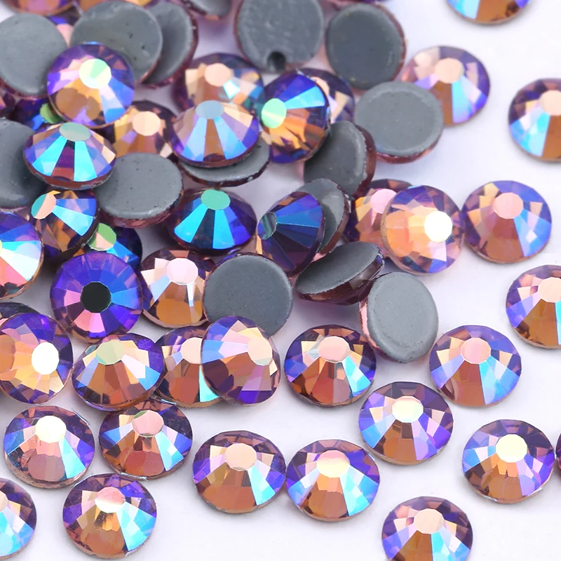Multi-Color Crystal AB Hot Fix Rhinestones for Nail Art and Fabric Garments