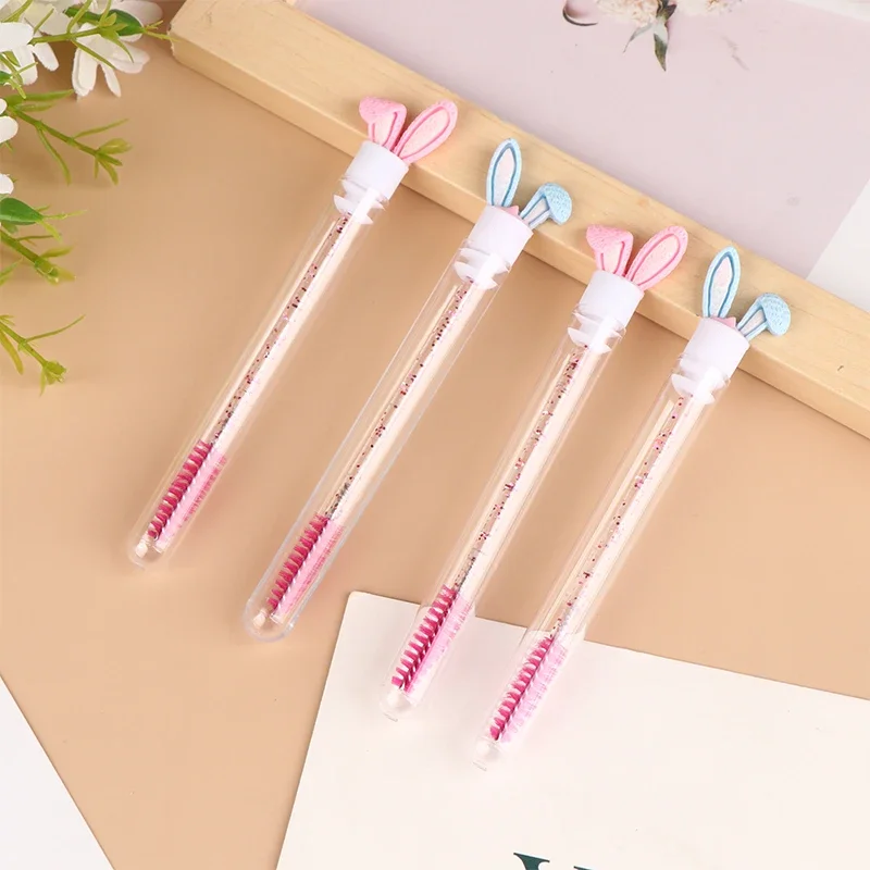 1개 재사용 가능한 메이크업 브러쉬 튜브 속눈썹 브러쉬 마스카라 브러쉬 토끼 속눈썹 브러쉬 튜브