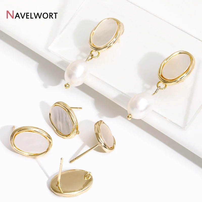 Orecchini A Catena Donna Placcati Oro 14k WEARON - Minimal Ipoallergenici In Ottone