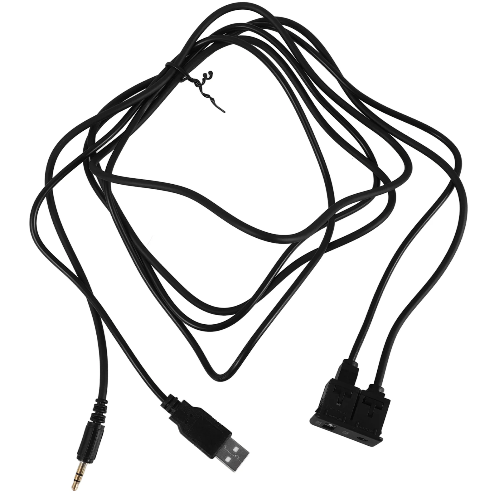 

Socket USB Panel Mount Audio Jack Flush Car Refit Dash Aux Port Extension