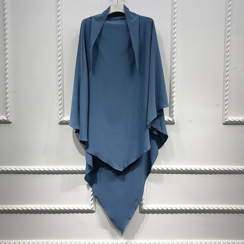 Women Hijab Scarf Turkey Muslim Headscarf 3 Layer Solid Color Arabic Shawl Muslim Prayer Jilbab Islam Abaya Ramadan Scarf