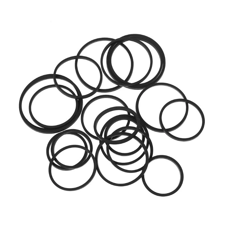 Cassette Tape Belts 20PCS Universal Mix Cassette Tape Machine Belt Assorted Common Square Rubber Belt For Recorders Walkman CD DVD Drive 1.2/1.5/2mm