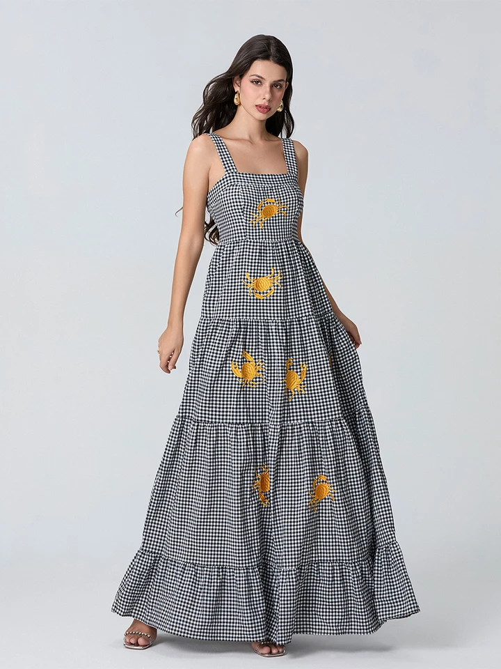 Women's Elegant Boho Floral Maxi Dress Sleeveless