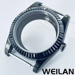 Premium Silver & Gold Waterproof Watch Case with Sapphire Crystal for 36mm ETA2824 PT5000 (Black B2)