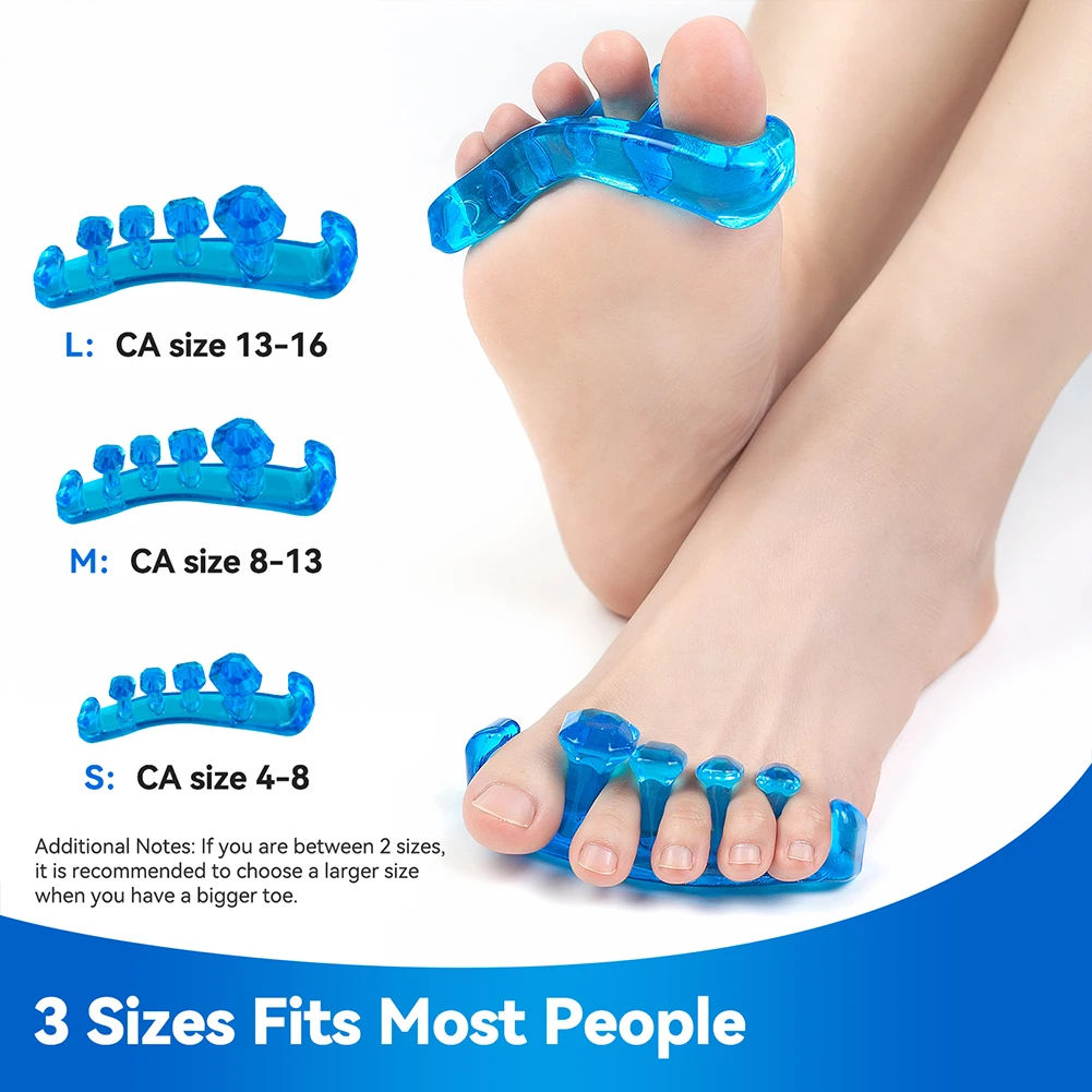 Silicone Toe Separator Orthopedic Toe Spacer Stress Relief Bunion Corrector Gel Spreader for Women & Men toe separators toe corrector toe spreader