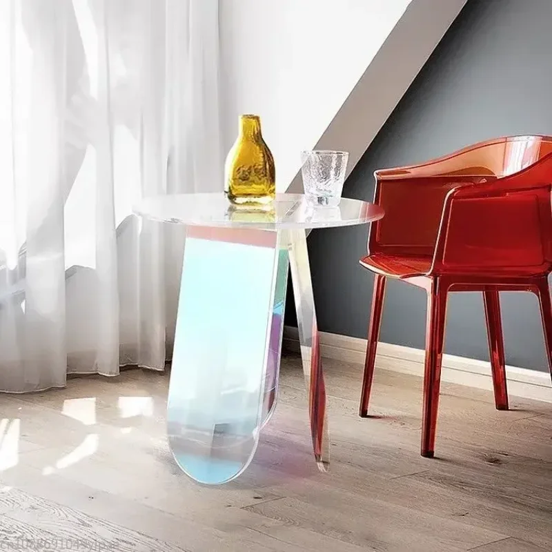 Acrylic Rainbow Coffee Table Modern Simple Living Room Balcony Storage
