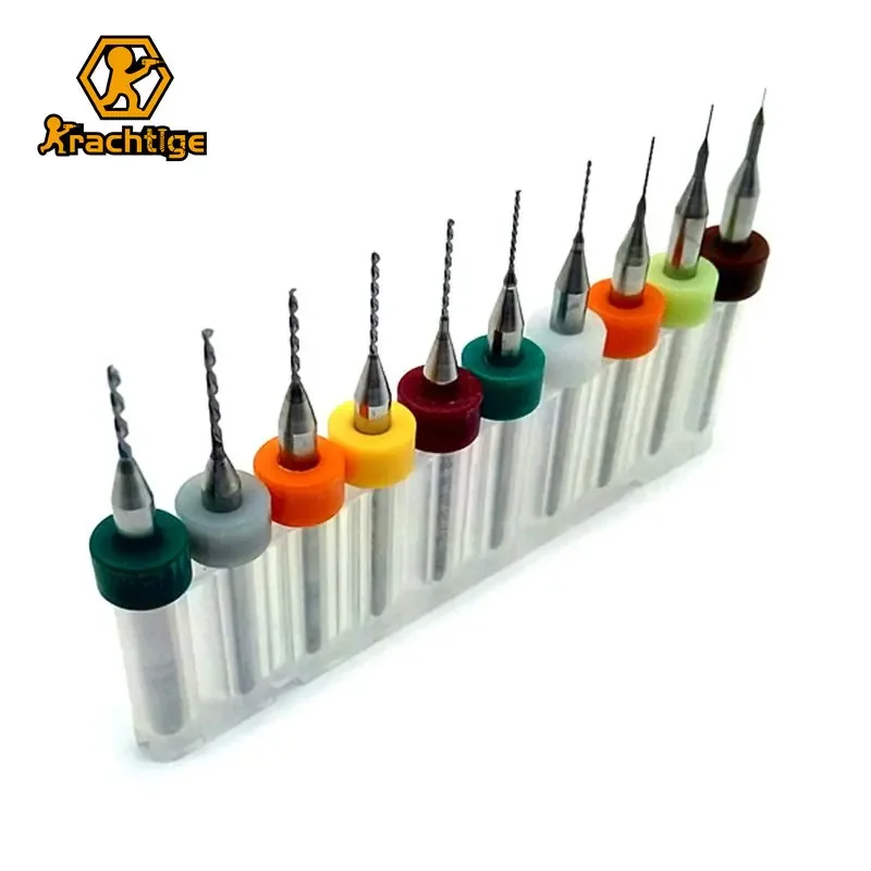 

Krachtige 10Pcs PCB 0.1mm To 1.0 Mm Mini Drill Bit Carbide Micro Drill Bit PCB Printed Circuit Board Drill Bit Set