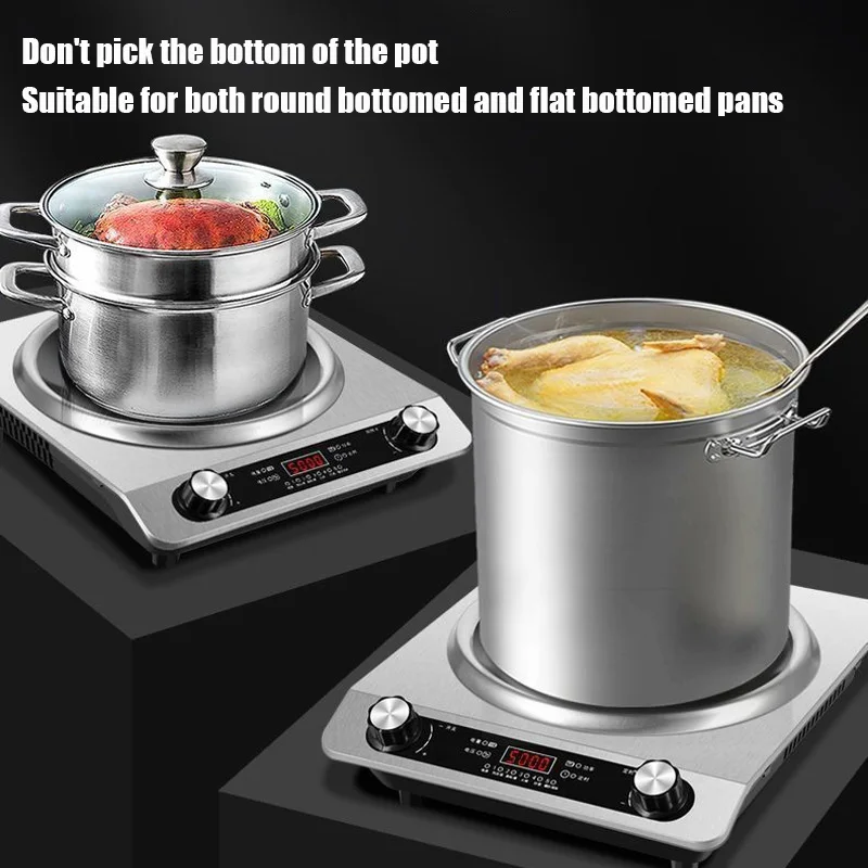 5000W Household Concave Induction Cooker High Power Intense Fire Non-Radiative Multifunction Stir Frying Electric Stove 2