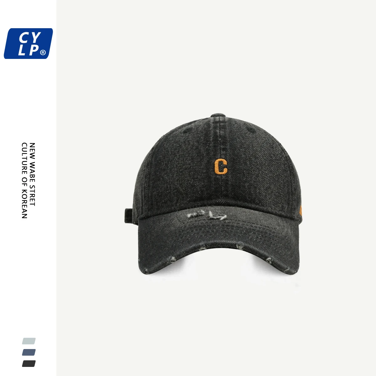 Street Retro Ripped Leisure Denim Baseball Cap Female Summer