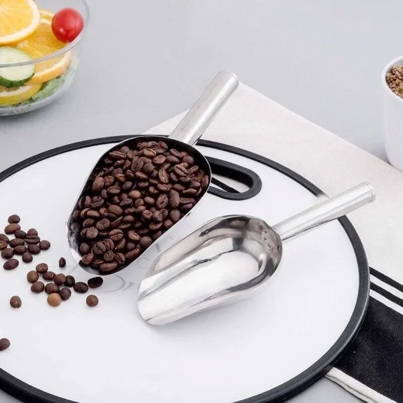 Stainless-Steel Ice Cube Scoop Bar Buffet Party Kitchen Spice Candy Flour Nut Scoop Spoon Dry Goods Shovel Kitchen Accessories 6
