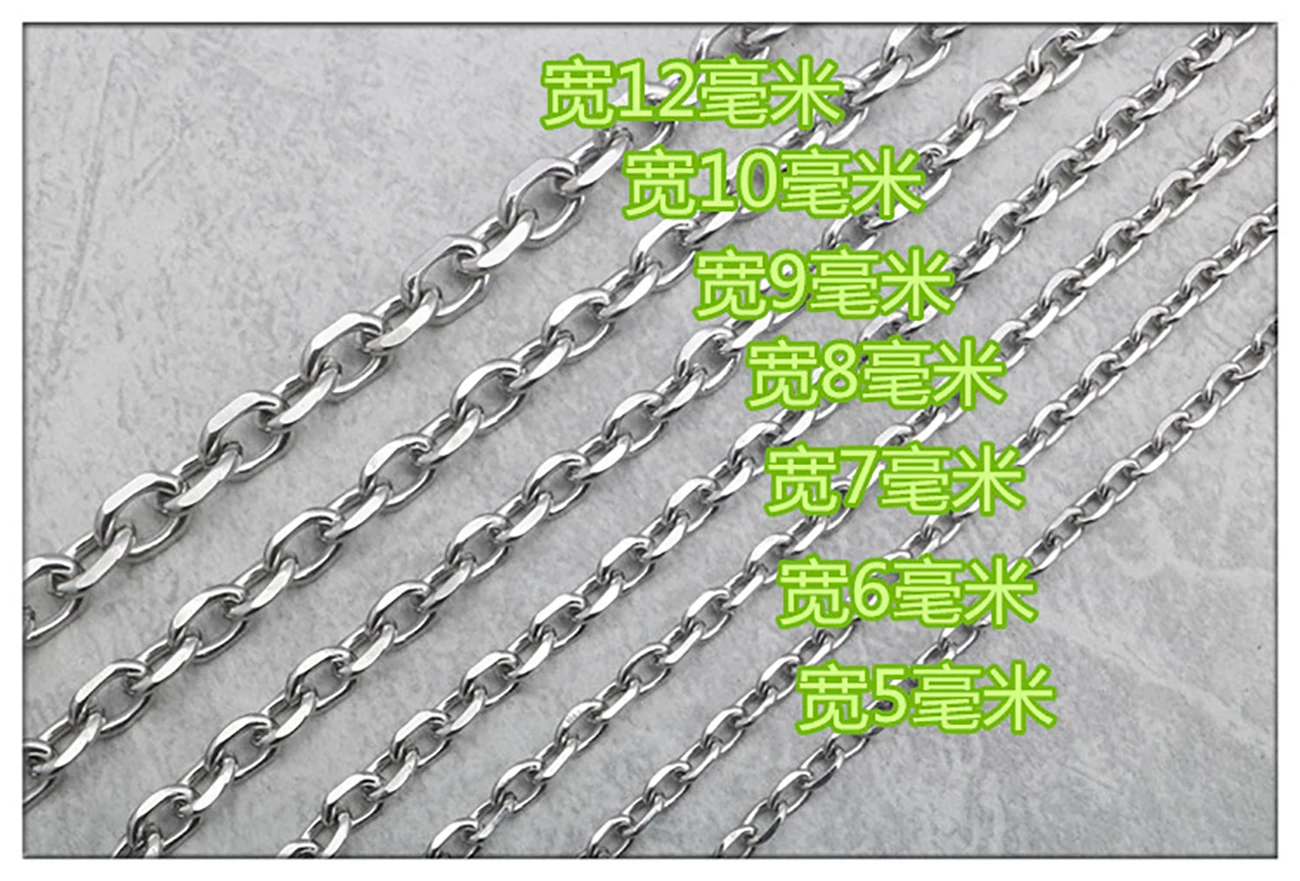Stainless Steel Necklace Fashion Stainless Steel Batch Angle Chain Coarse Batch Angle O Word Cross Chain Necklace Clavicle Jewelry Gift