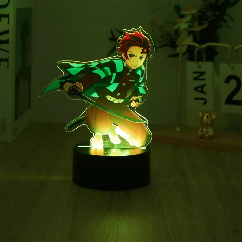 Lampada 3D Anime Demon Slayer Con Telecomando - 16 Colori, 2 Disegni, USB/Batteria, Idea Regalo Per Appassionati - Foto 8