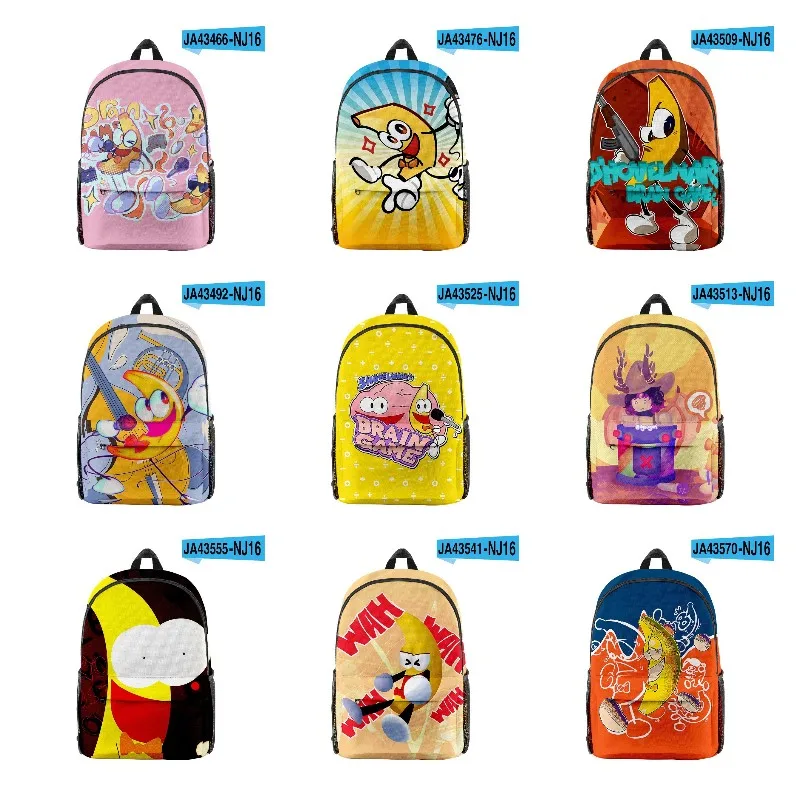 

44x26cm Popular Novelty shovelware Brain Game School Bags Boys Girls Travel Bags 3D Print Oxford Waterproof Notebook Shoulder Ba