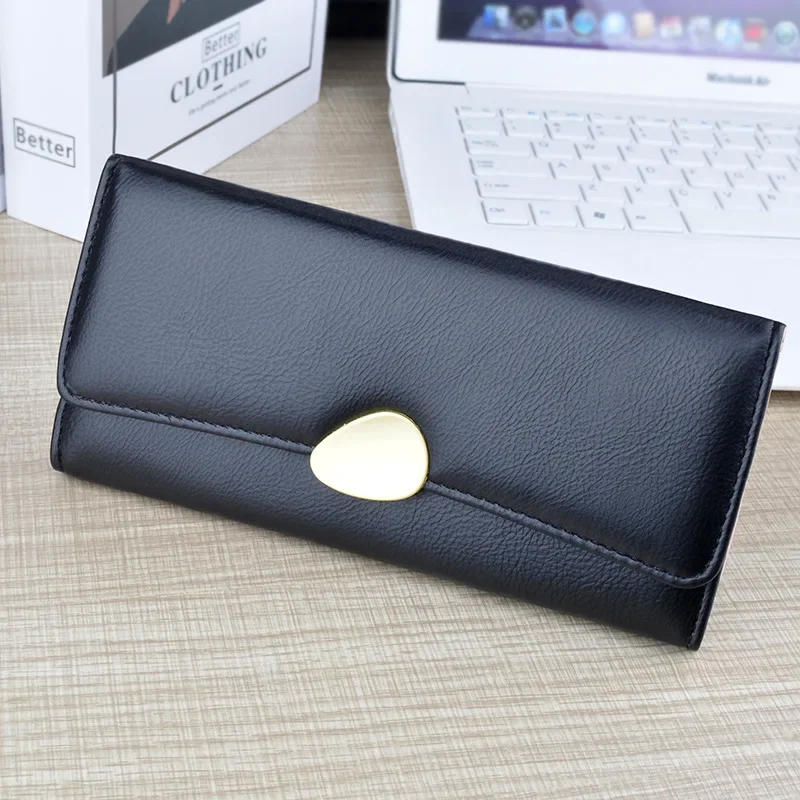 

Purse Women's Long Multi-card Bag Wallet Soft Wallet Simple Fashion Retro Large Capacity 3 Fold