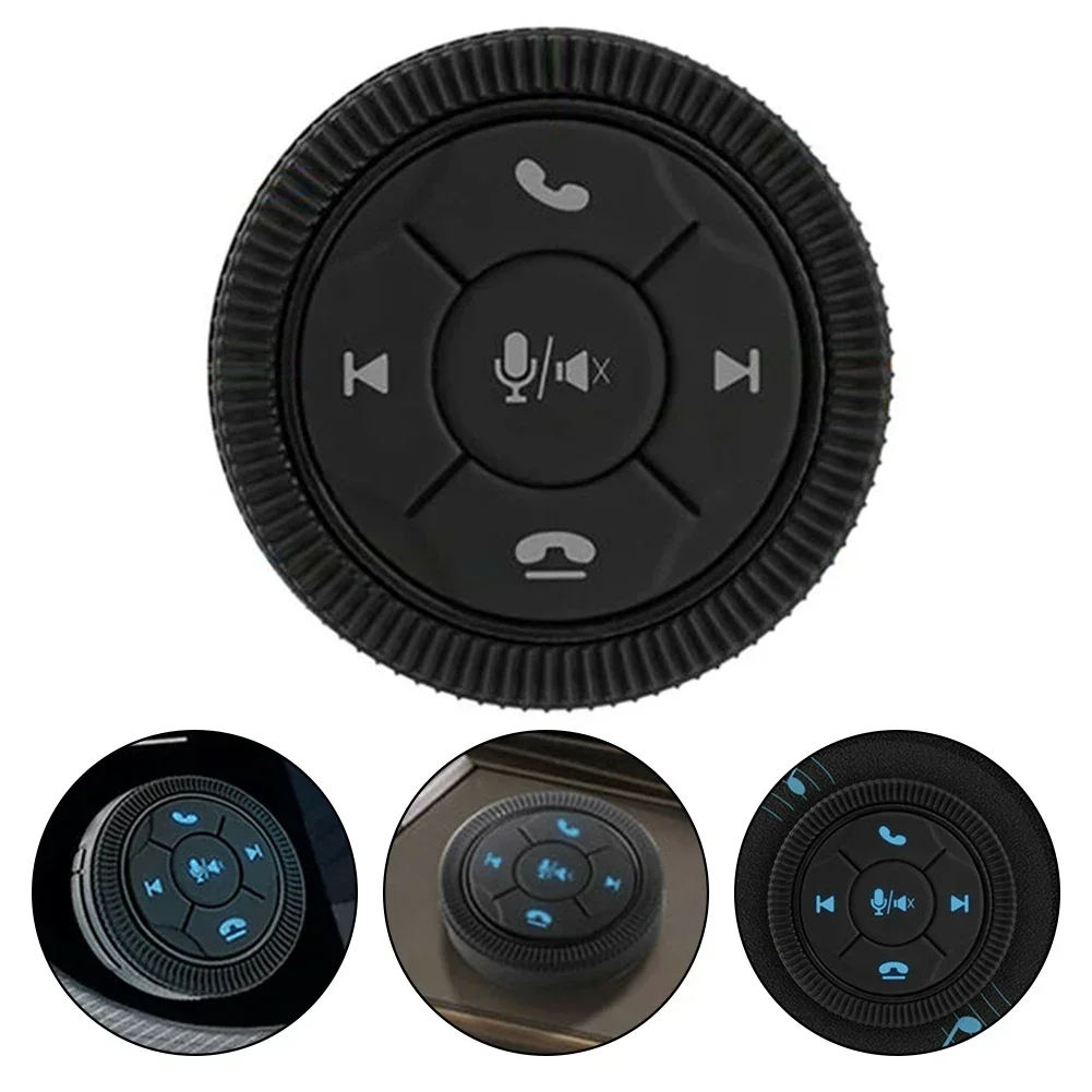 7-Key Car Steering Wheel Control Button Universal Car Steering Wheel GPS Wireless Button Key Volume Remote Control