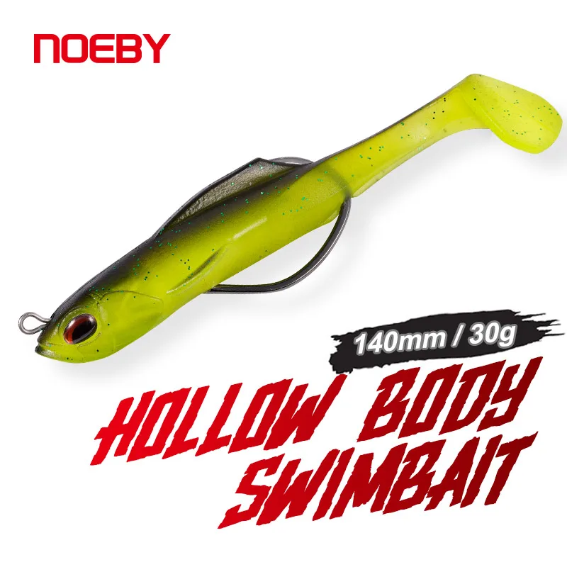 

Тонущие рыболовные приманки NOEBY, искусственная мягкая приманка из тпр, 140 мм, 30 г, с полым телом, свимбейт с лопастным хвостом, воблеры для щуки, окуня