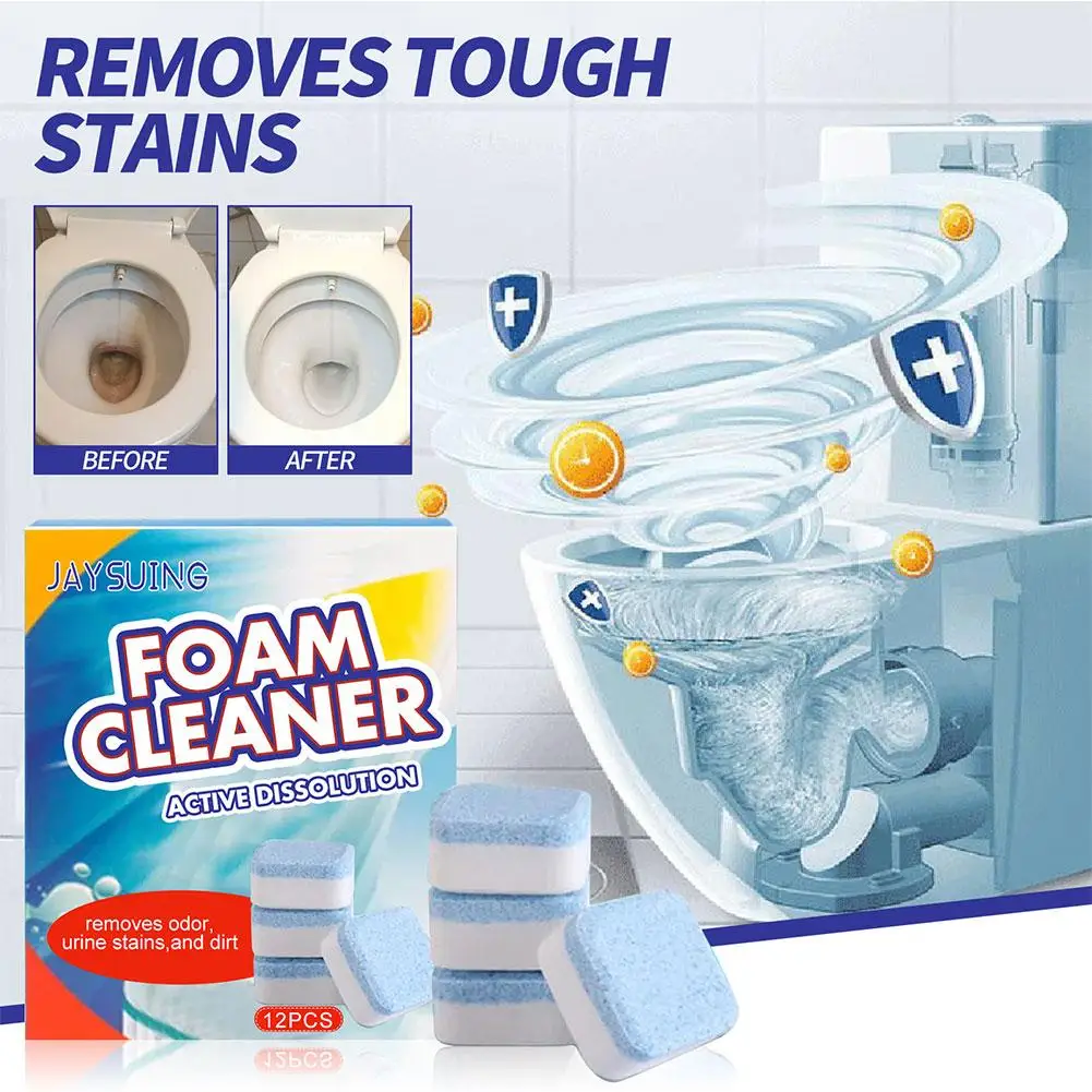 

1 Box Toilet Effervescent Tablet Powerful Toilet Foam Stains Cleaner Yellow Deodorizer Urine Toilet Dirt Tool Remover Clean B7R5