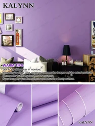 Matte Black & White Self-Adhesive Waterproof Wallpaper for Furniture and Walls, Customizable Width (Matte Purple)