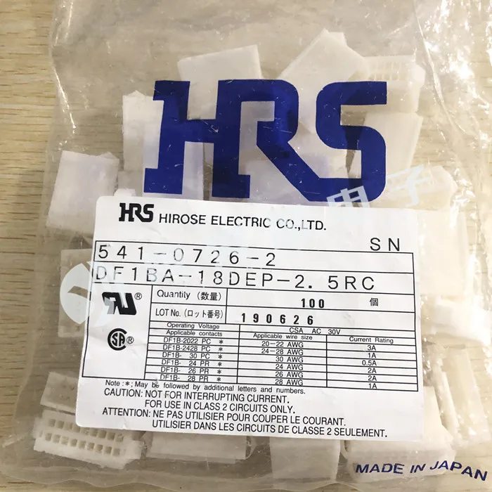 

30pcs original new HRS connector DF1BA-18DEP-2.5RC Hirase 18PIN rubber shell 2.5mm spacing