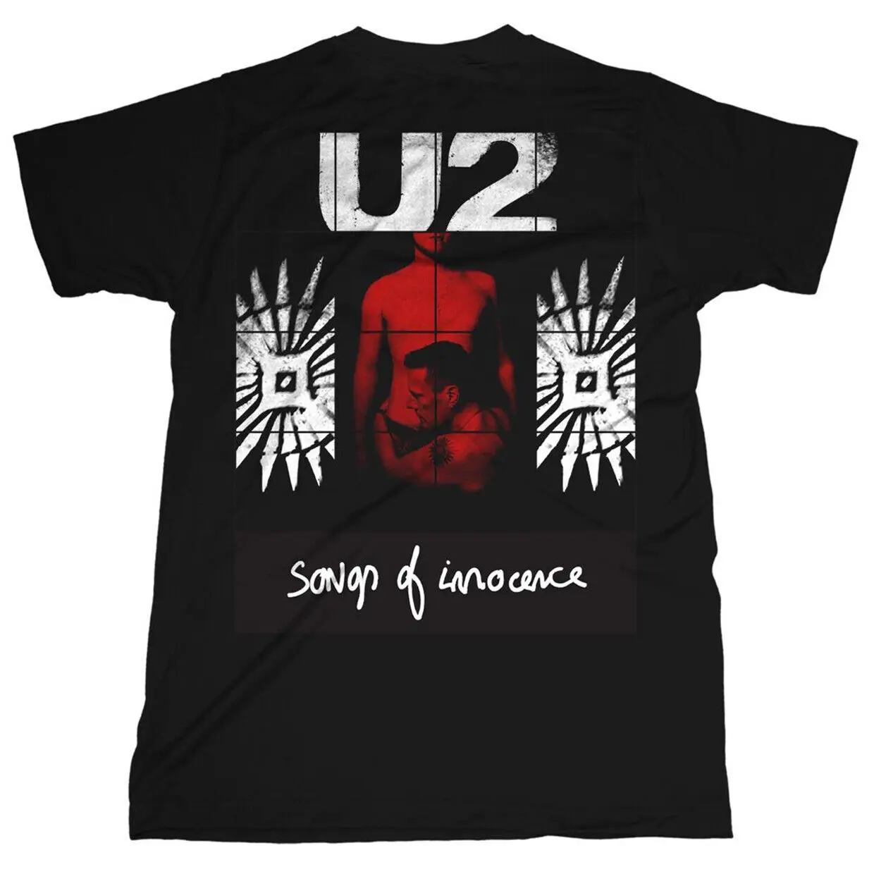 T-Shirt Uomo U2 Canzoni Of Insulation Red Shade Medium Black