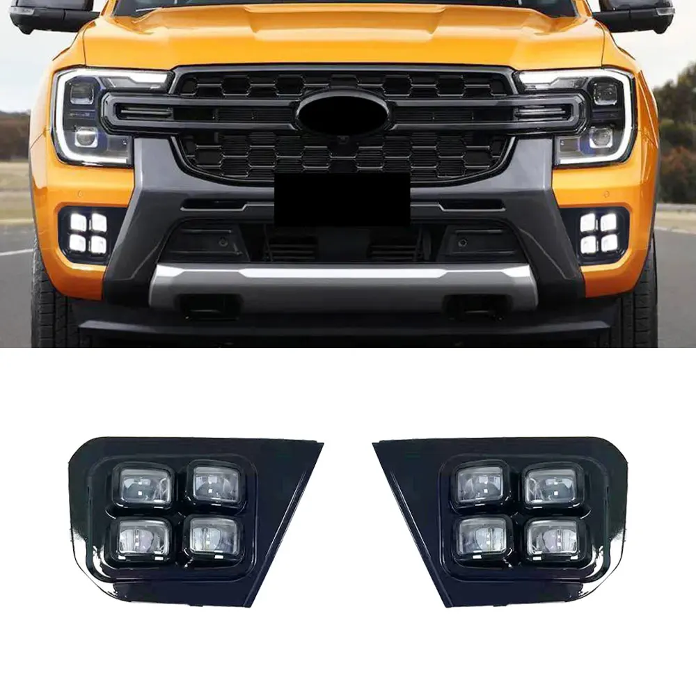 thumbnail image 1 of 2 luces LED de circulación diurna para Ford Ranger T9 2022 2023 2024, señal de giro dinámica, cubierta de lámpara antiniebla LED DRL para coche, 1 of 5