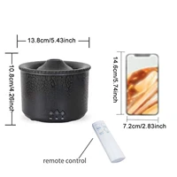 "High-capacity Air Humidifier with Essential Oil Diffuser & Realistic Flame Effects - Perfect for Bedroom Use" 2