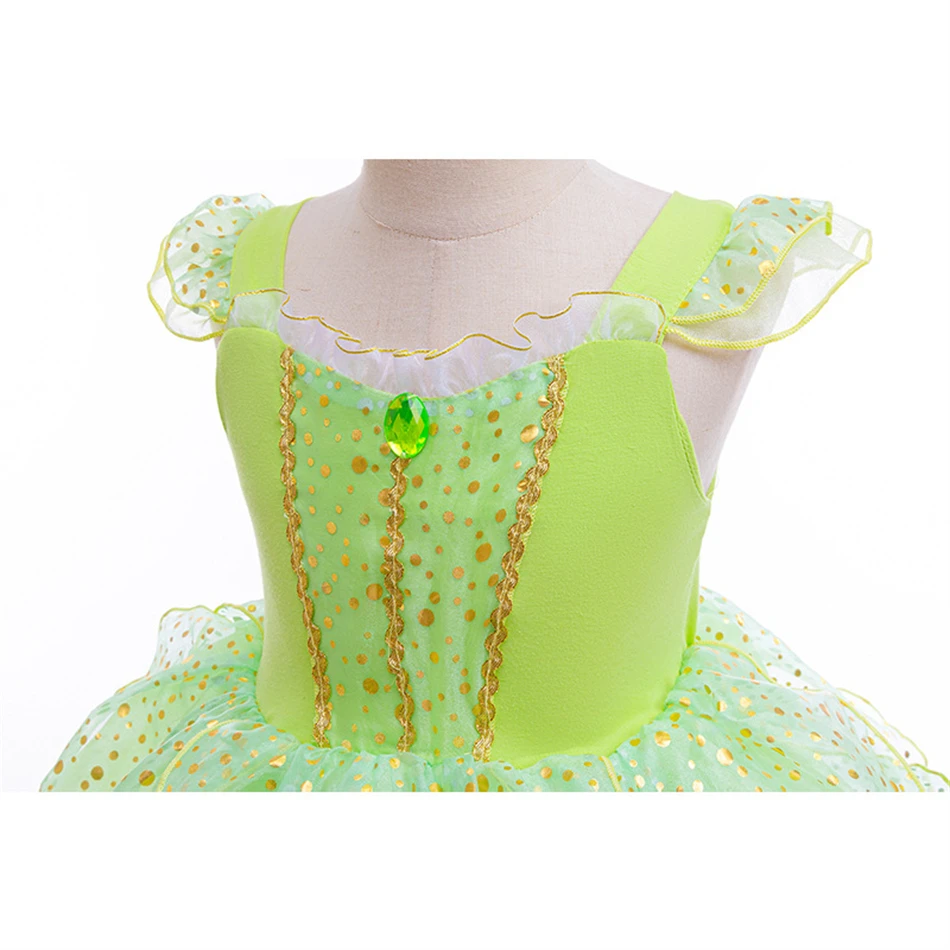 green sparkly fairy dress Light Green Sequin Flower Girl Dress with Ruffles – Ball Gown Puffy Tea Length - Light Green / 3-4 Years (110cm) main image 1