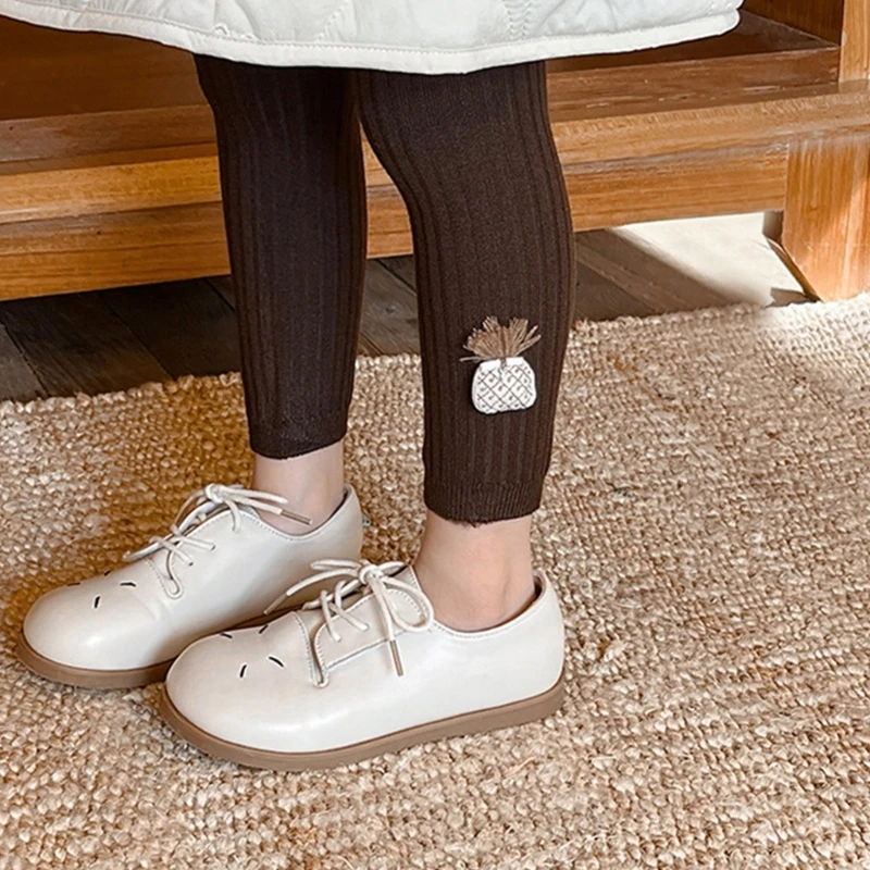 Kids Fleece Line Tights Soft Brushed Cotton Leggings Children Warm Winter Tights Comfortable for Cold Weather Comforts