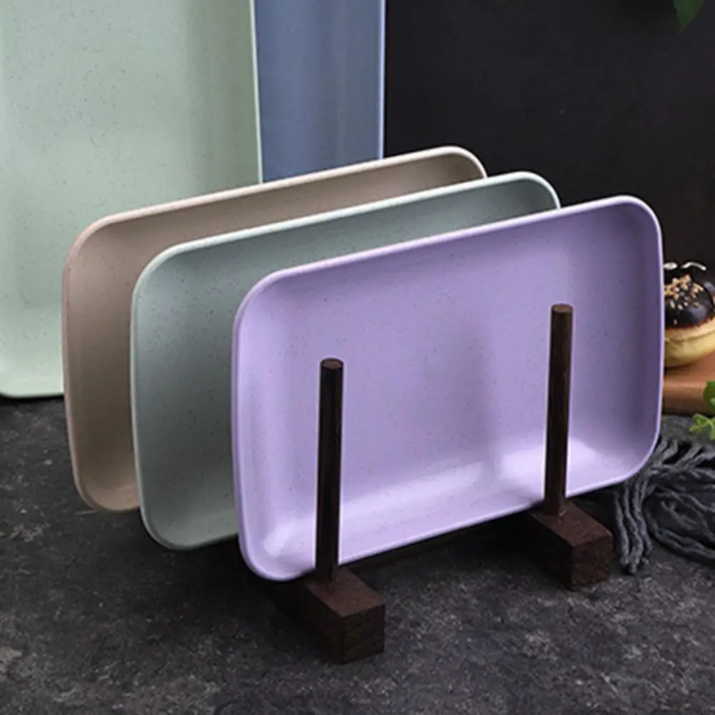 Long Lasting Great Rectangle Spit Bone Dish Fruit Snack Small Plate Plastic Serving Plate Food Grade for Restaurant