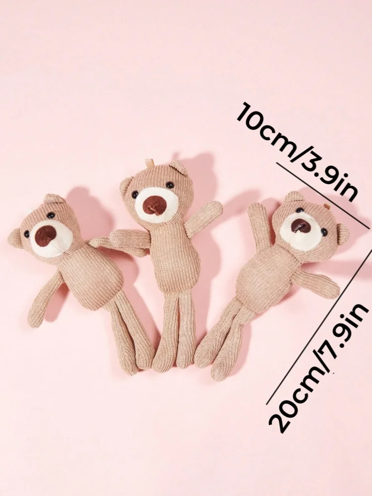 1pc Small Bear Design Pet Plush Toy 3