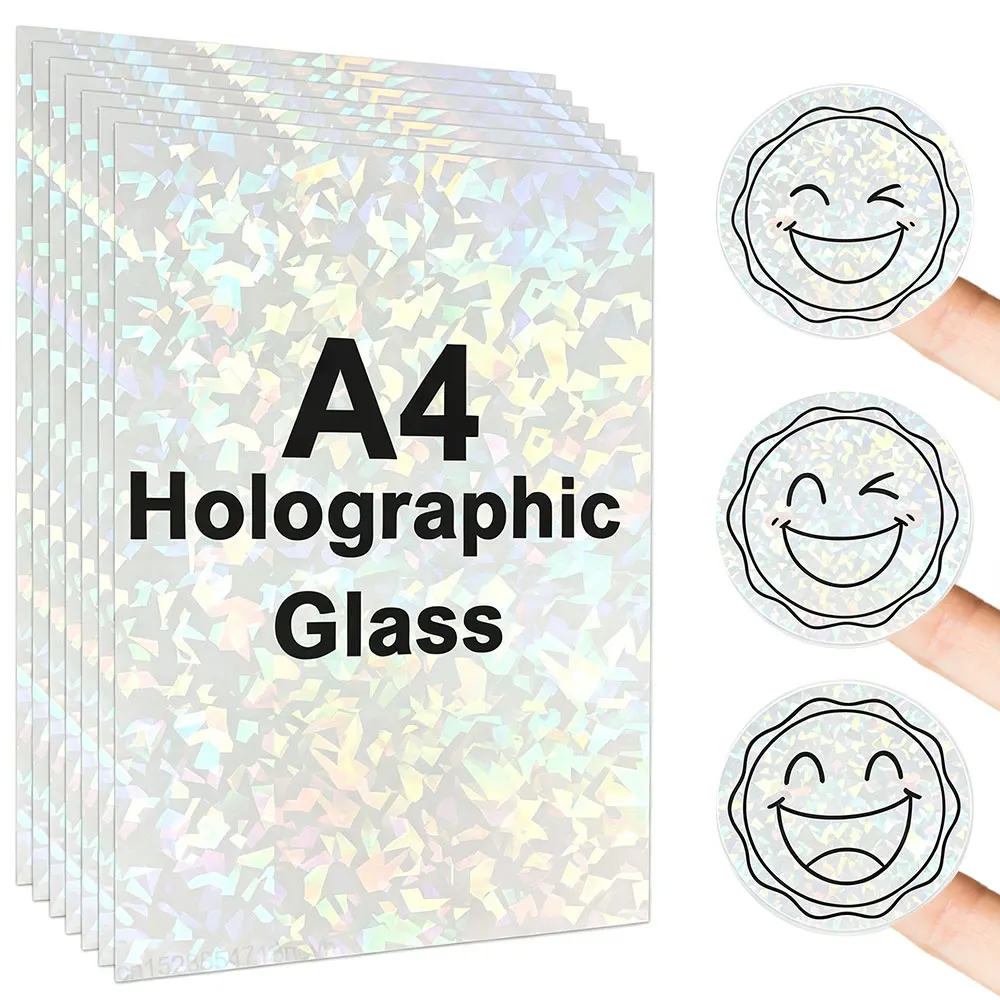 Clear Printable Vinyl Sticker Paper - A4 Inkjet DIY Self-Adhesive Sheets