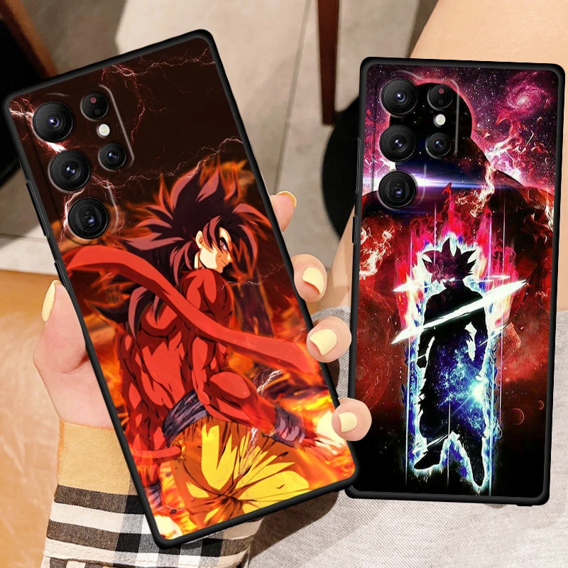 Goku D-Dragon Ball Z Anime For Samsung Galaxy S24 S23 S22 S21 S20 FE S10 S10E Plus Ultra Pro Lite 5G Black Back Phone Case
