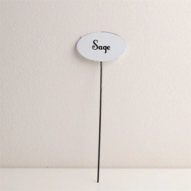 Fehér Zománc Gyógynövény Címkék Kerti Jel Jardinage Potager Plant Kertészeti Ajándékok - Image 4