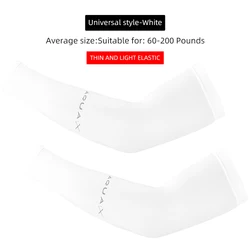 Ice Silk Sports Arm Sleeves for UV Protection and Cooling Comfort (WHITE)