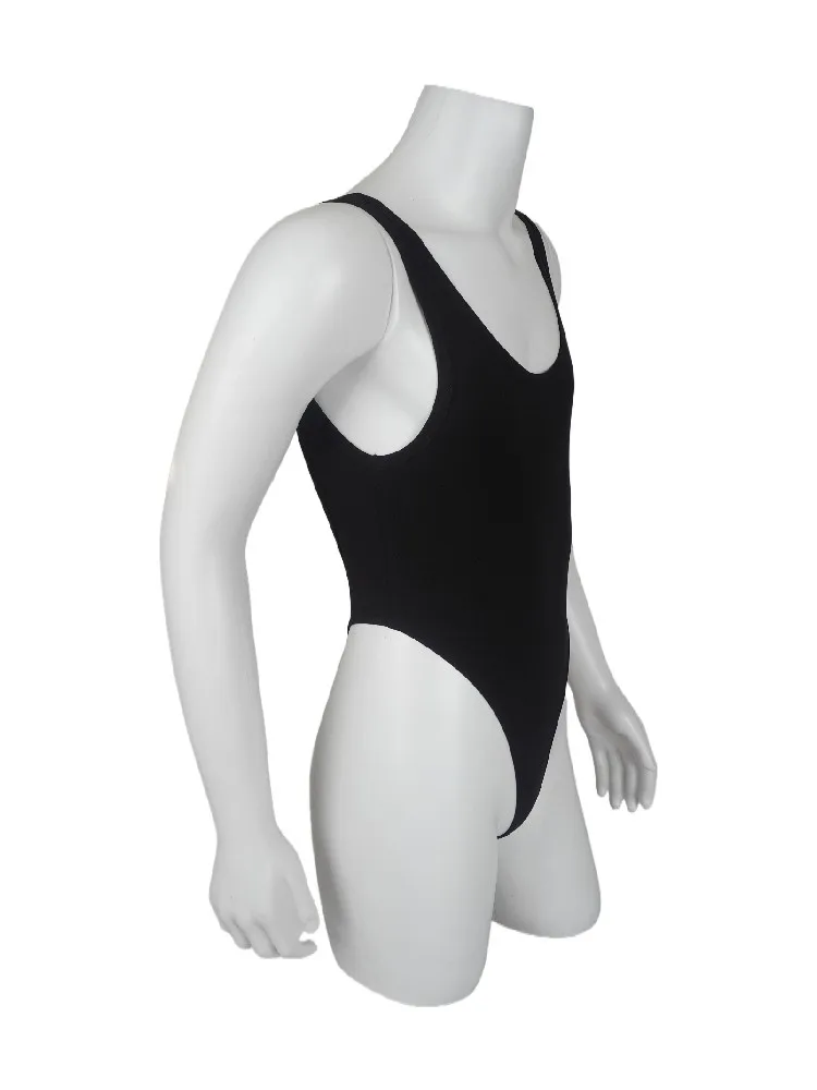Men's onesie big backless solid color cotton vest sexy temptation New