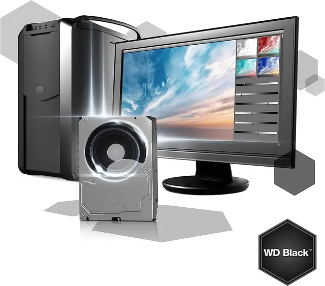 WD Черный 4 ТБ 3 ТБ 2 ТБ 1 ТБ Внутренний жесткий диск HDD SATA 64 МБ кэш 3,5 дюйма Подходит для настольных игровых консолей 3