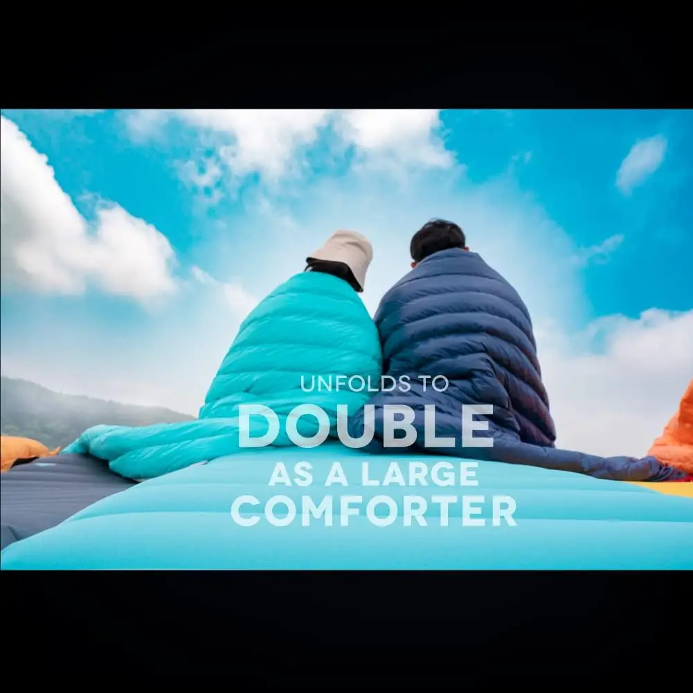 Ultralight Backpacking 32-50F Down Sleeping Bag-27oz Ultra Compact 650 Fill Power Envelope Sleeping Bag for Hiking, Camping