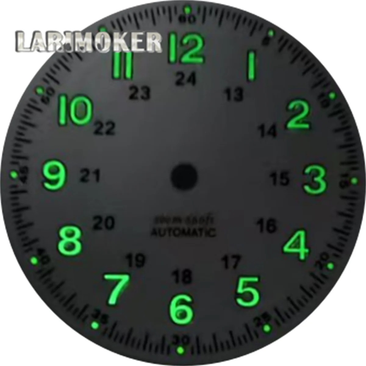 Classic 29mm Pilot Style Watch Dial Face with Arabic Numerals and Hands Set