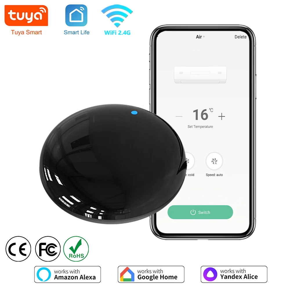 WiFi IR Remote Tuya WiFi IR Remote Control Smart Universal for TV Air Conditioner Alexa Remote Control Work with Google Home Yandex Google