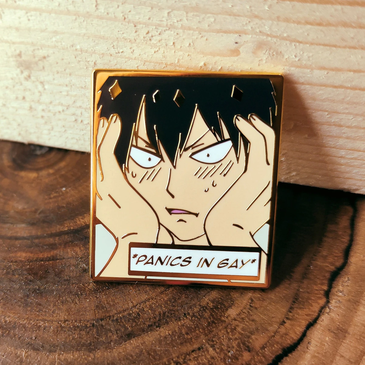

Panics In Gays Uenoyamas Hard Enamel Pin Cartoon Panicky Boy Brooch Metal Accessories Anime Fans Collect Badge Jewelry Gift