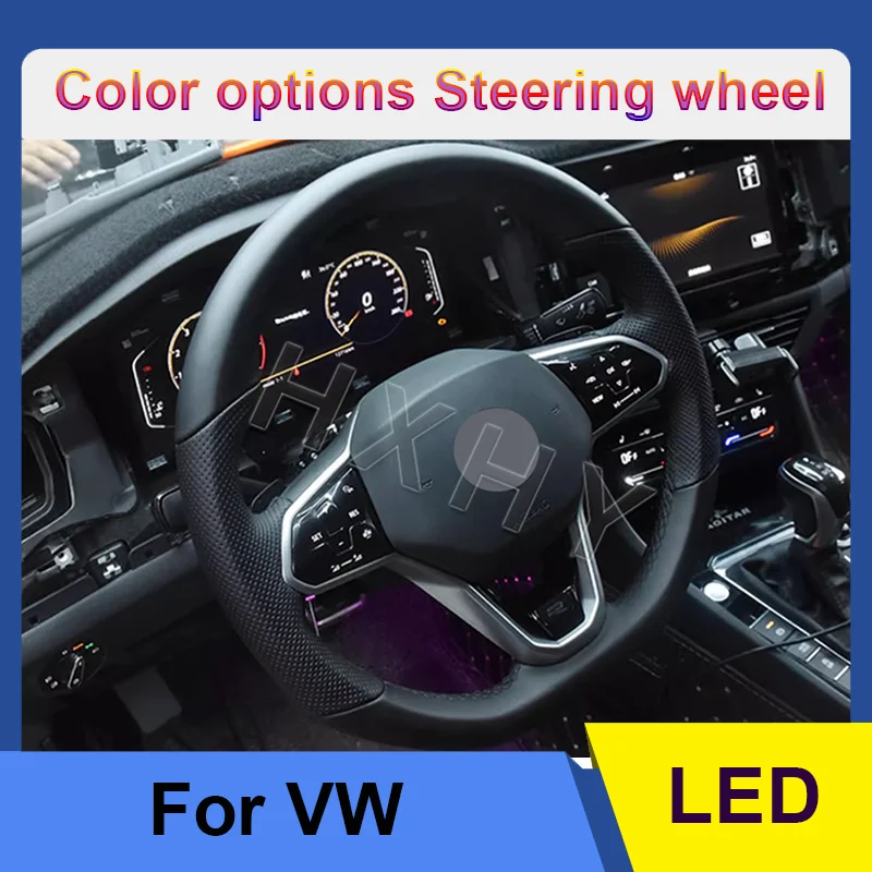 폭스바겐 골프 6 MK6 GTI R 시로코 폴로 티구안 파사트 B8용 업그레이드 스티어링 휠 터치 LCD 다기능 스티어링 휠 어셈블리