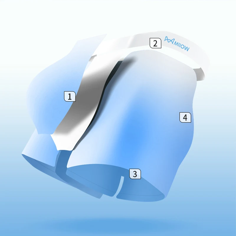 3Pcs Ice Silk Seamless Men Boxer Shorts Graphene Antibacterial Man Underwear Gradient Color Male Underpants Men's Panties