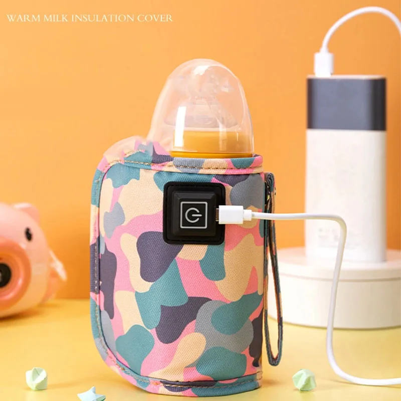 Baby Bottle Insulation Bag Milk Insulation Bag Baby Bottle Heater USB Milk Water Warmer Travel Stroller Insulated Bag Baby Nursing Bottle Heater Supplies for Outdoor