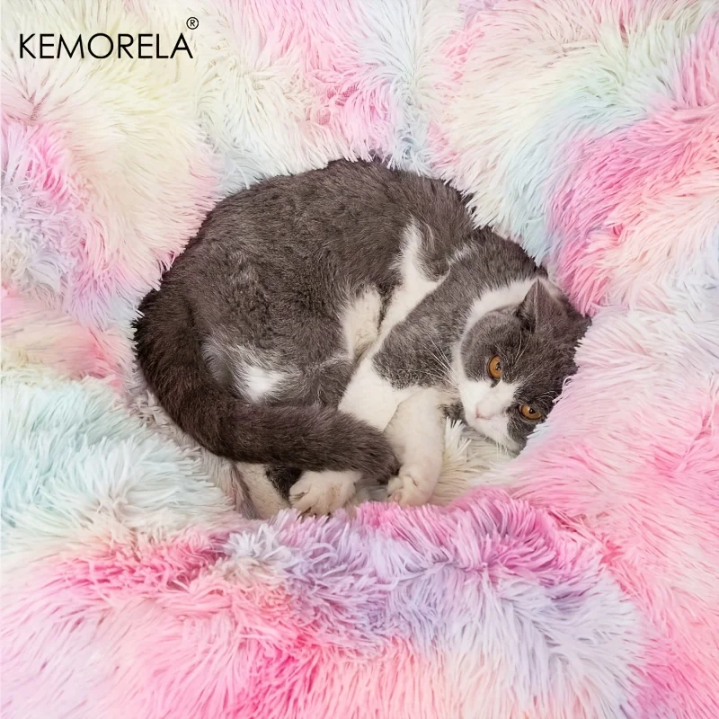 Comfortable Soft Cat Tunnel Bed Warm Foldable Detachable Cushion_voghion.com