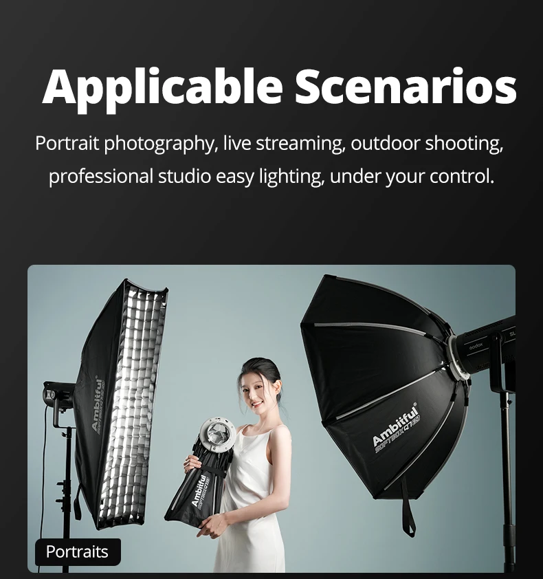 55cm 65cm 90cm 30x120cm Q7 Series Quick Release Octagon/Rectangle Softbox Bowens